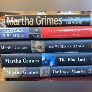 Martha Grimes Mystery Book Set Richard Jury mysteries set of 5 hardbacks